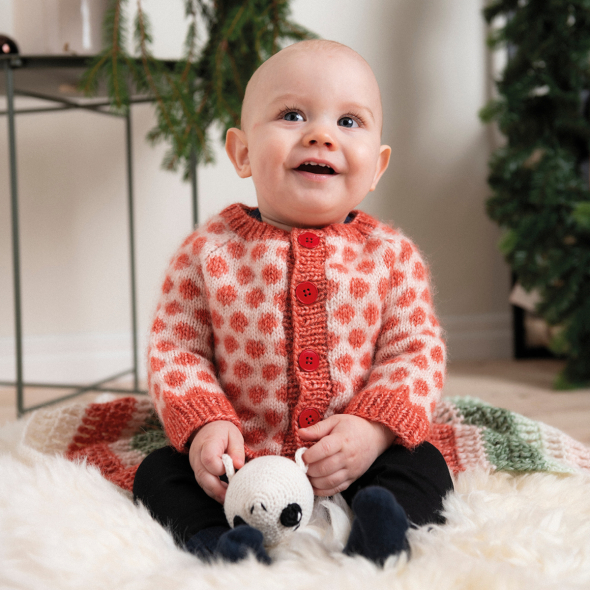 Hökarängen - Gemusterte Strickjacke für Babys